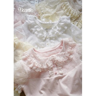 Vcastle Layered Summer Breeze Double Layer Collar Blouse(Pre-Order/4 Colours/Full Payment Without Shipping)